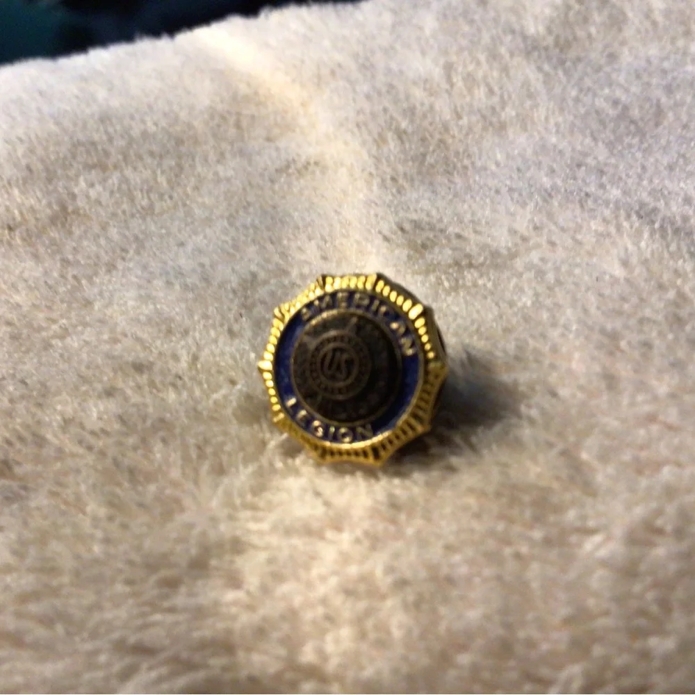 Gold and Blue Enamel Cufflink - Classic Crest Design